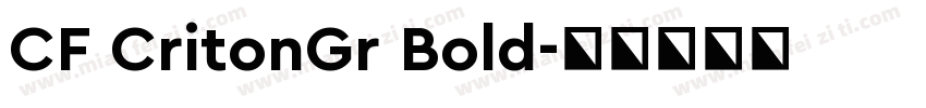 CF CritonGr Bold字体转换